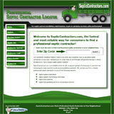 Professional septic contractor locator